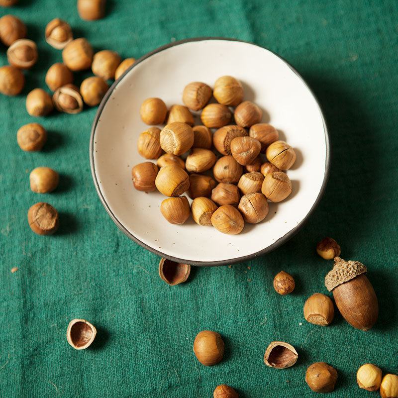 开口榛子散装原味500g休闲零食野生东北特产坚果大颗粒