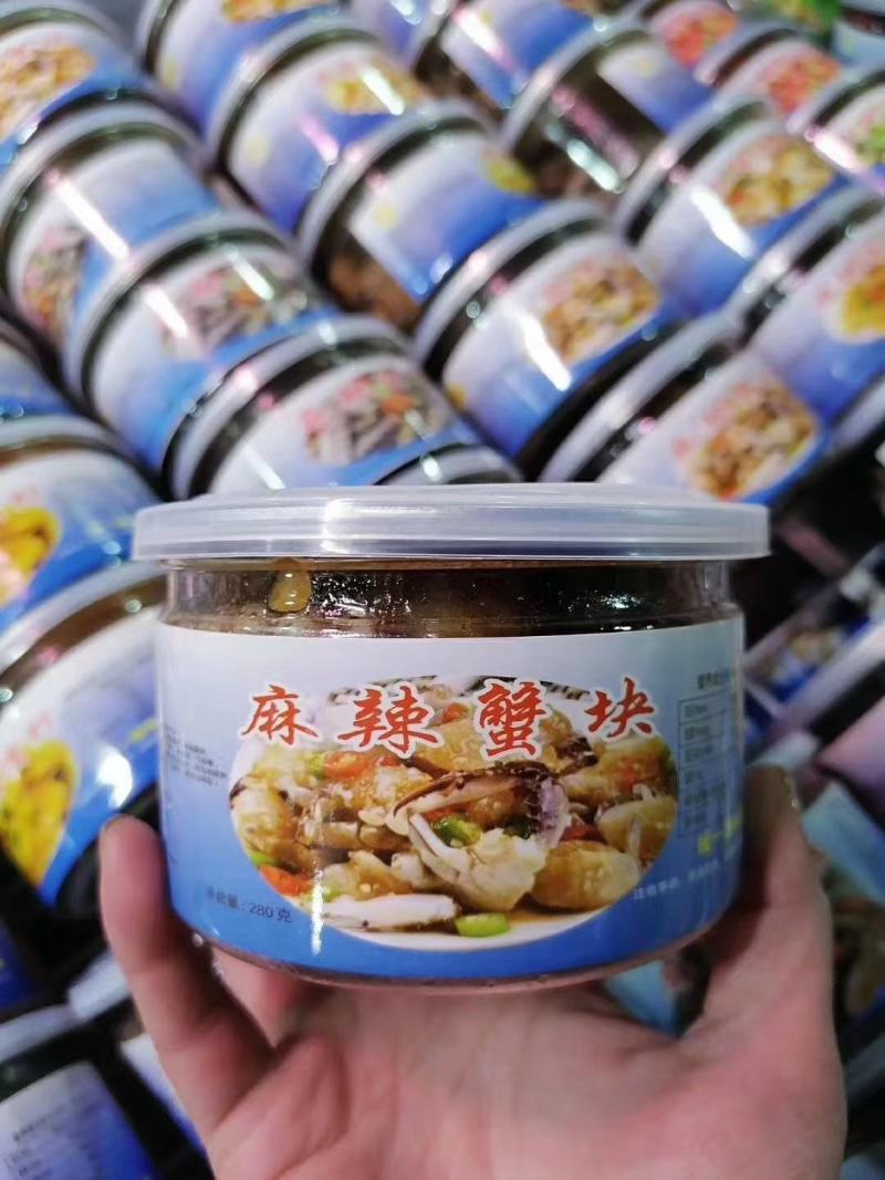 麻辣小海鲜280克*12瓶，虾尾，鱼肚，八爪，鲍鱼，花螺