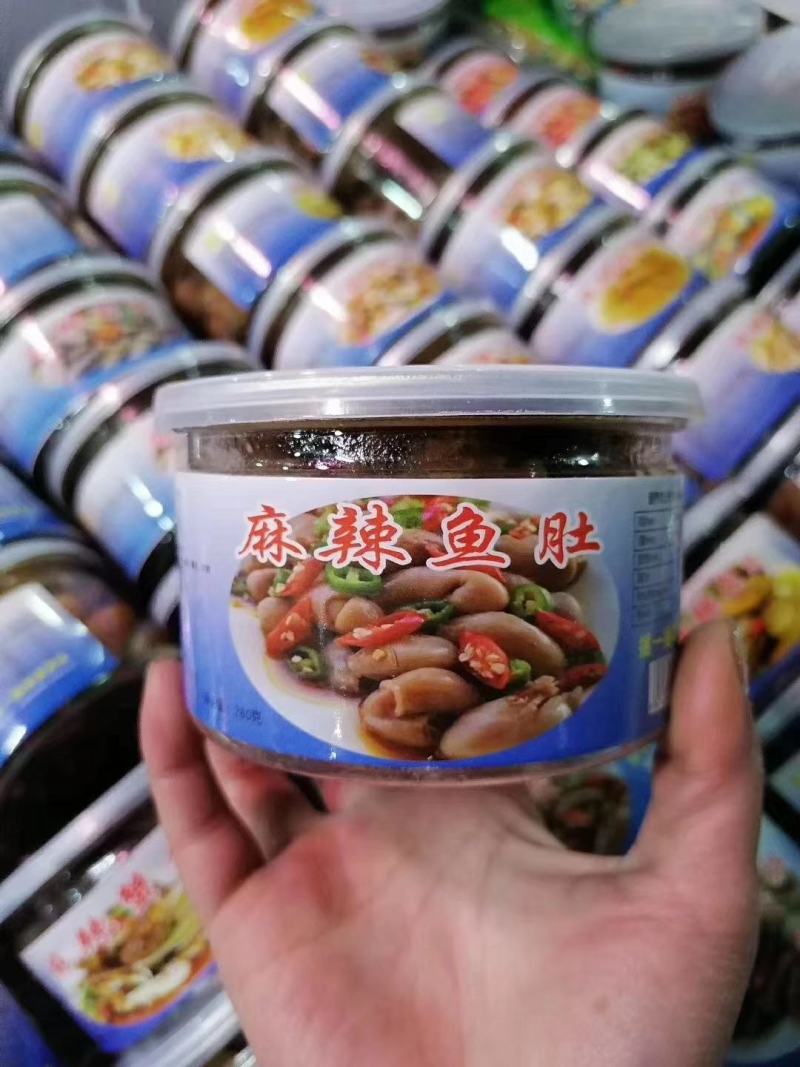 麻辣小海鲜280克*12瓶，虾尾，鱼肚，八爪，鲍鱼，花螺