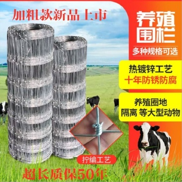 热镀锌养殖网牛栏网养猪养羊养牛防护网草原网量大从优
