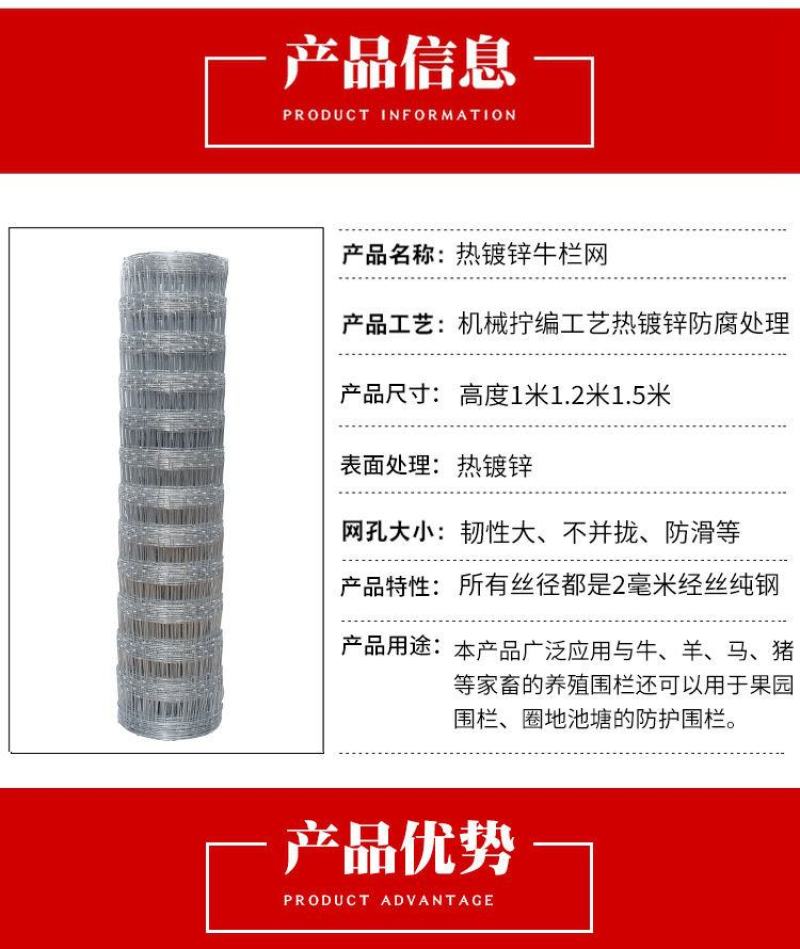 热镀锌养殖网牛栏网养猪养羊养牛防护网草原网量大从优
