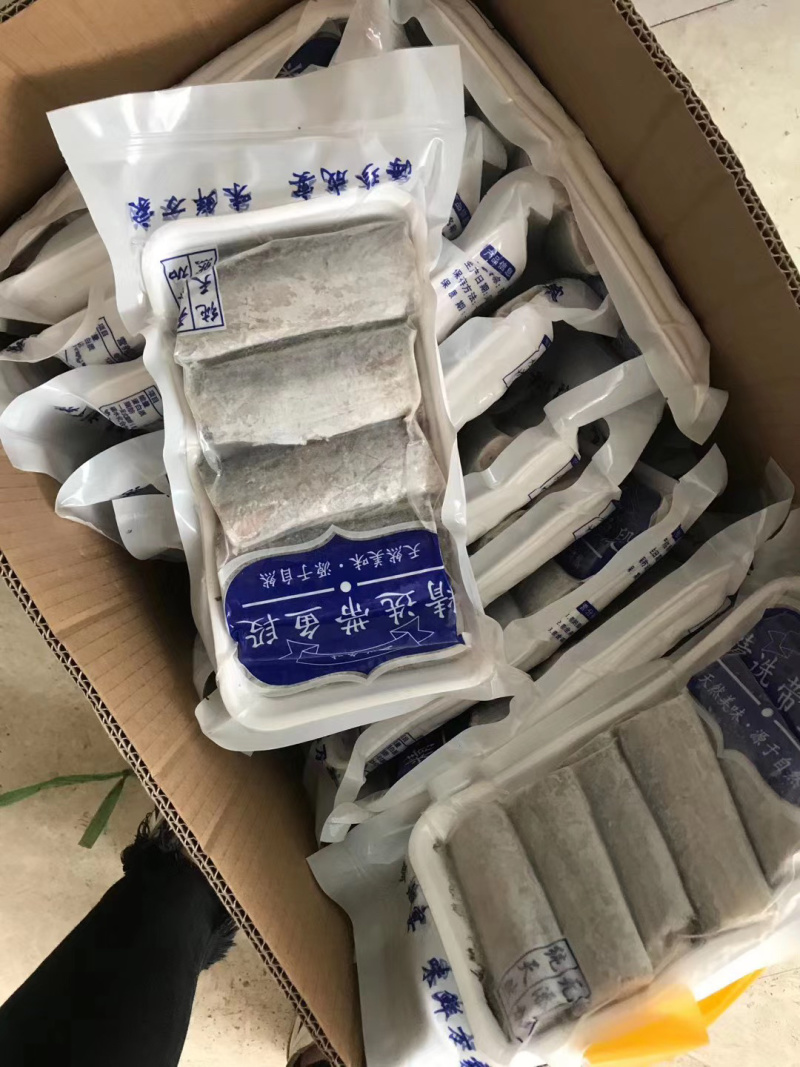 连云港本地带鱼中段去头去尾带鱼段无冰衣带鱼段