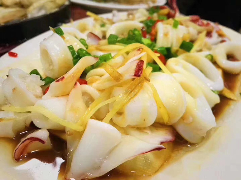 手钓鱿鱼食用冰冻可刺身