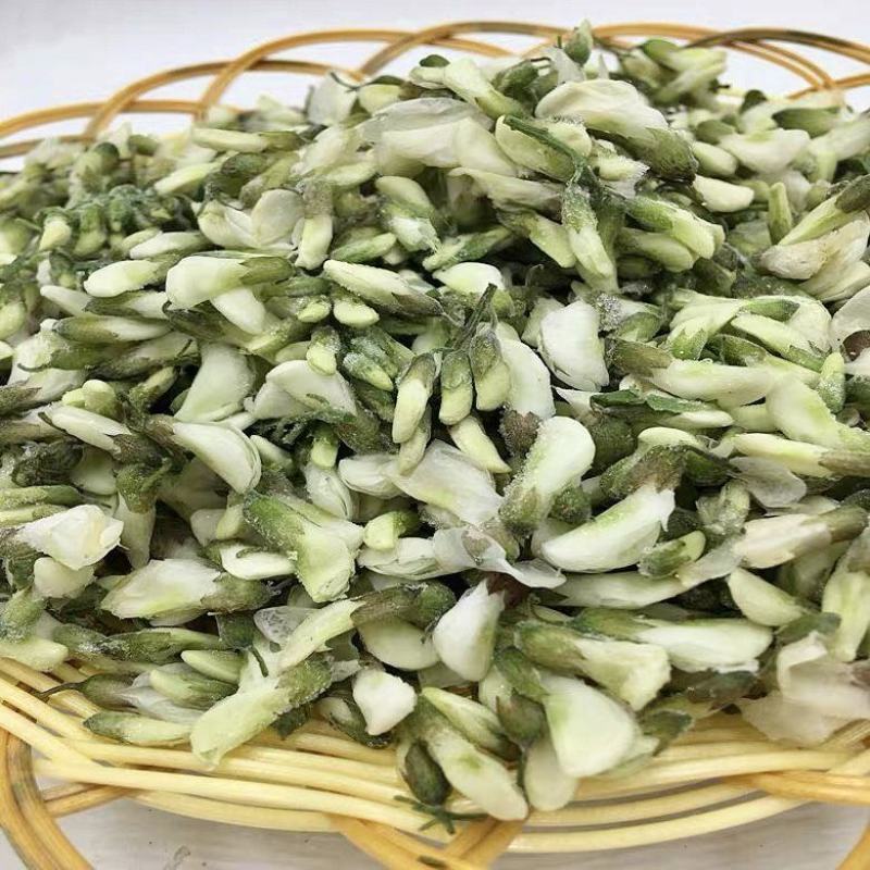 冰冻野生洋槐花新鲜干野生蔬菜当季时令杨槐花野菜干的