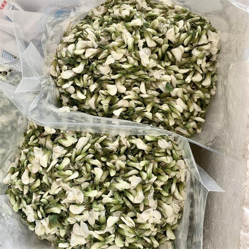 冰冻野生洋槐花新鲜干野生蔬菜当季时令杨槐花野菜干的