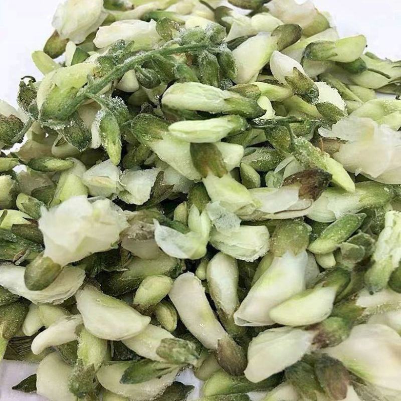 冰冻野生洋槐花新鲜干野生蔬菜当季时令杨槐花野菜干的