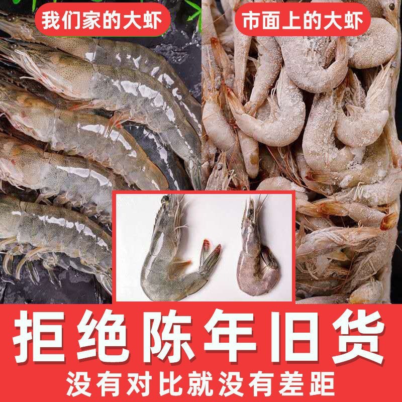 4斤水产海鲜大虾一箱鲜活新鲜海虾活体对虾基围虾白虾非青岛