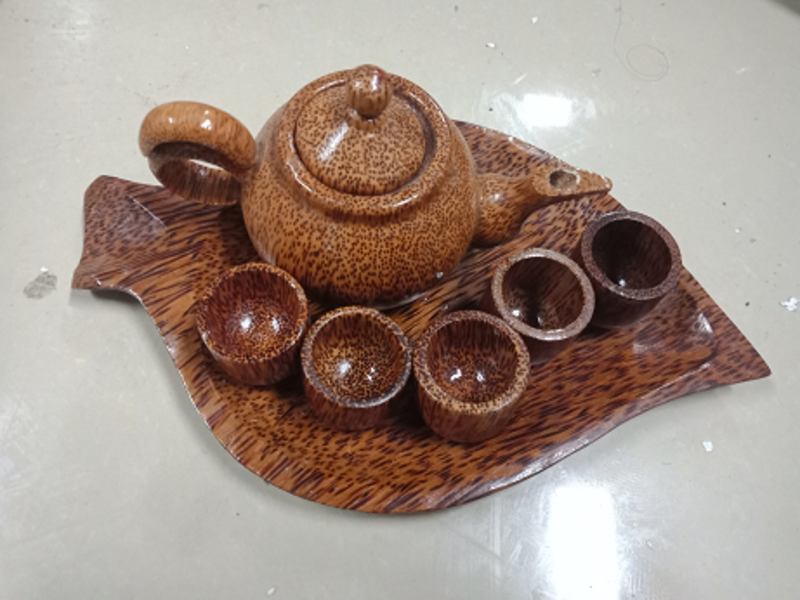 海南特产椰子茶具套装椰子碗送家人送朋友送贵宾