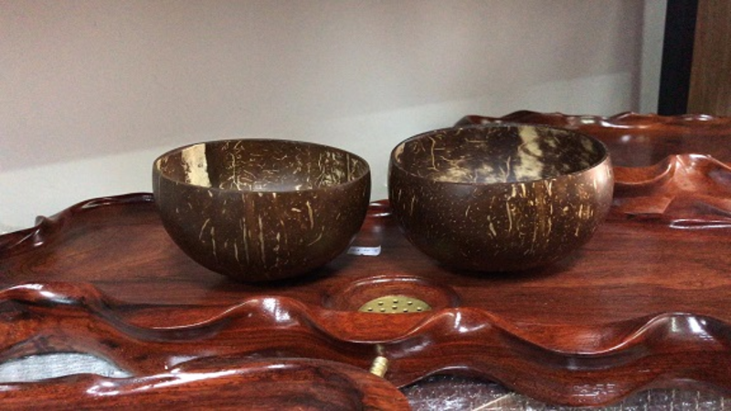 海南特产椰子茶具套装椰子碗送家人送朋友送贵宾