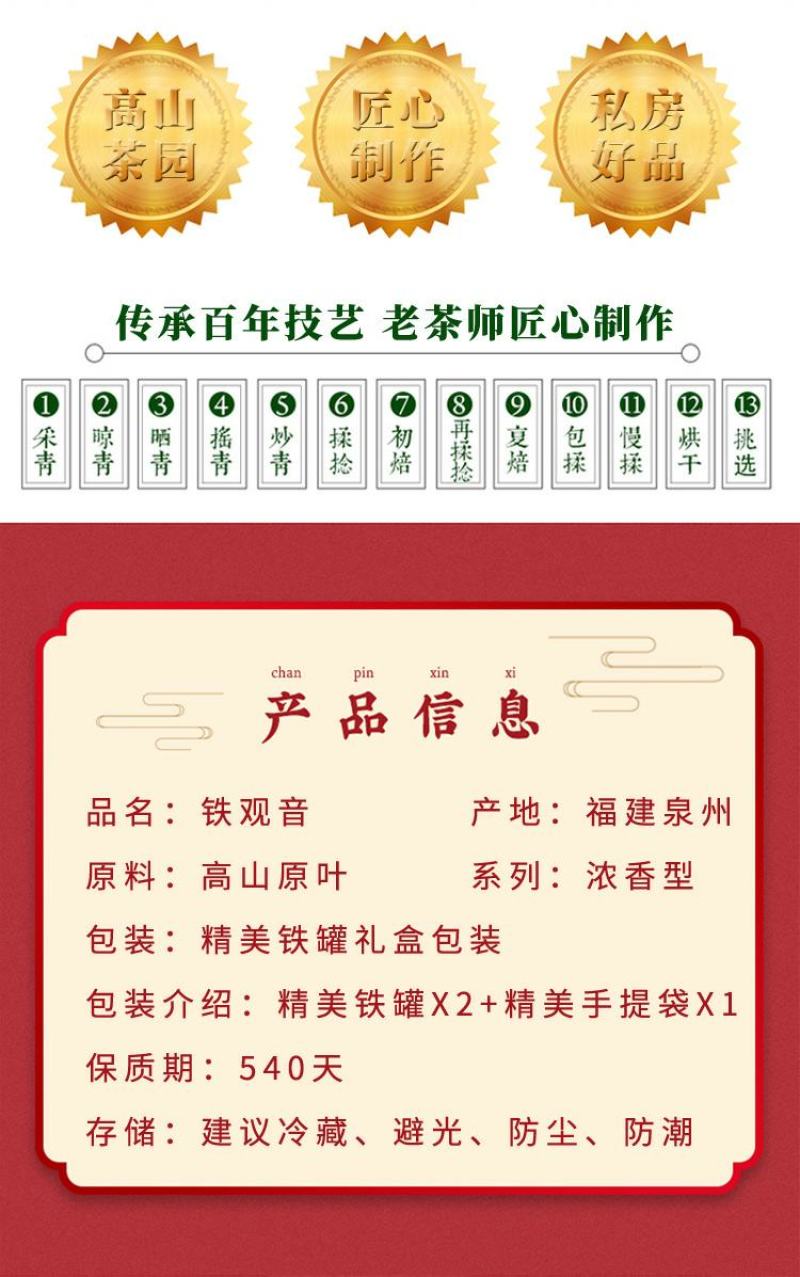 一件代发安溪铁观音2021新茶安溪铁观音茶叶礼盒装