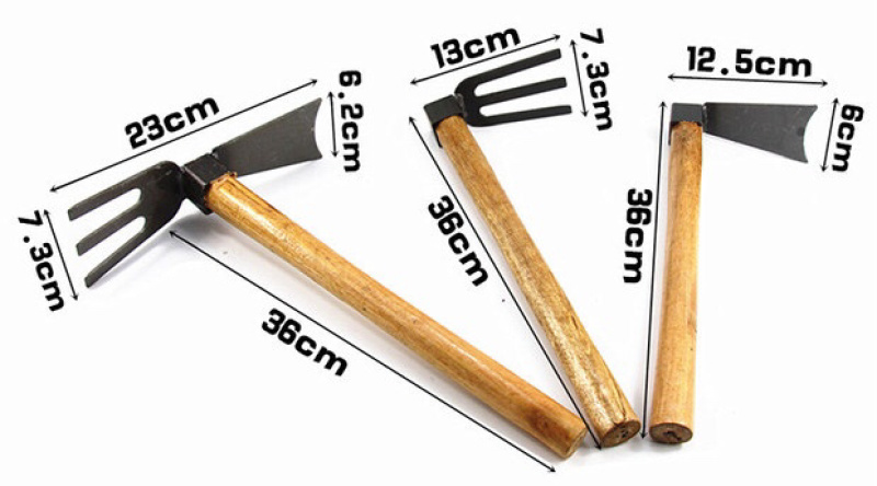 园艺农用工具小锄头锄耙双头锄头除草刨地包邮
