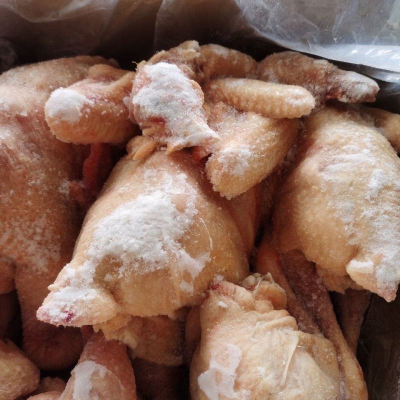 生鲜冷冻三黄鸡白条鸡残鸡整箱20斤