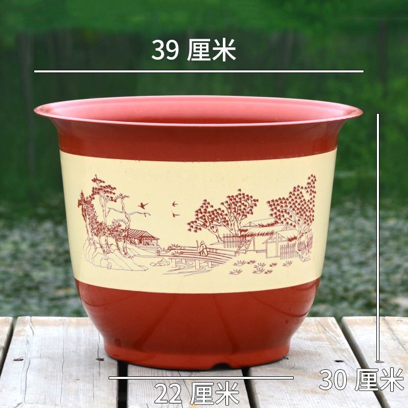 加厚防陶瓷树脂塑料加厚仑花盆山水花盆室内客厅阳台盆景果树