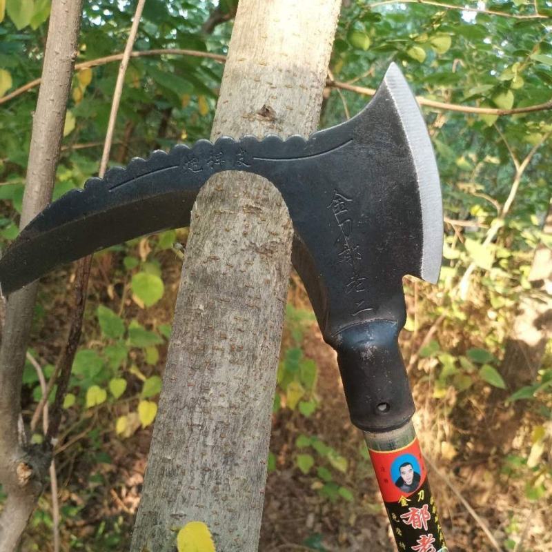 【包邮】双砍镰刀长柄割草刀多功能收割砍树柴刀厂家批发