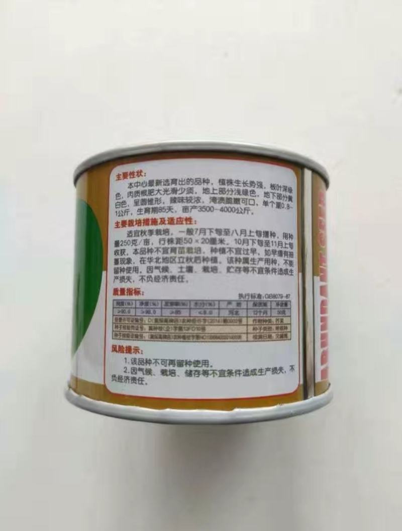 圆叶光芥王种子肉质根肥大光滑少须淹溃脆嫩可口