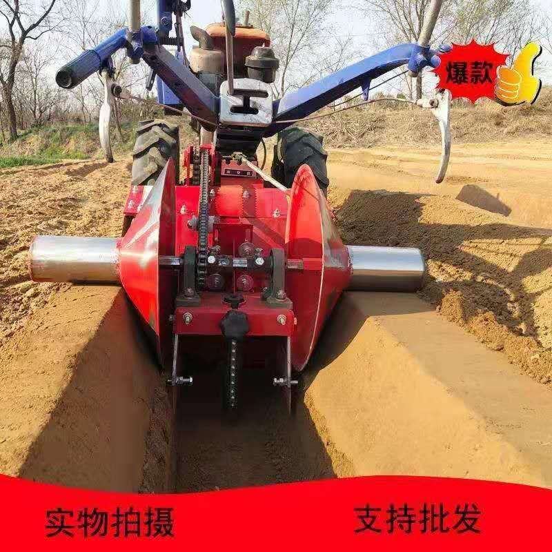 101151底盘手扶拖拉机带草莓起垄开沟机大鹏新式草莓