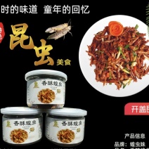 【油炸蚂蚱】香酥蝗虫罐头美食打开即食休闲零食