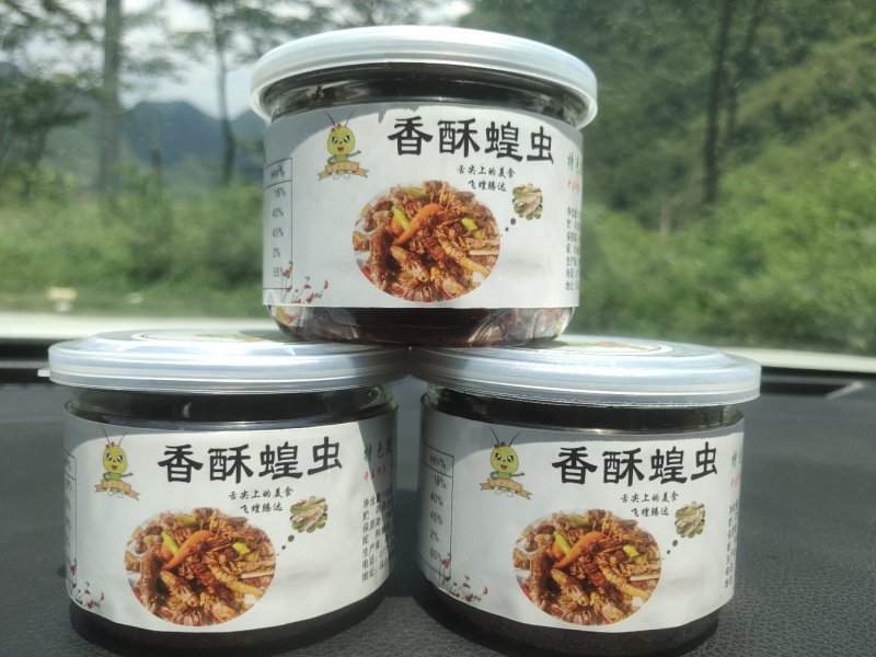 【油炸蚂蚱】香酥蝗虫罐头美食打开即食休闲零食