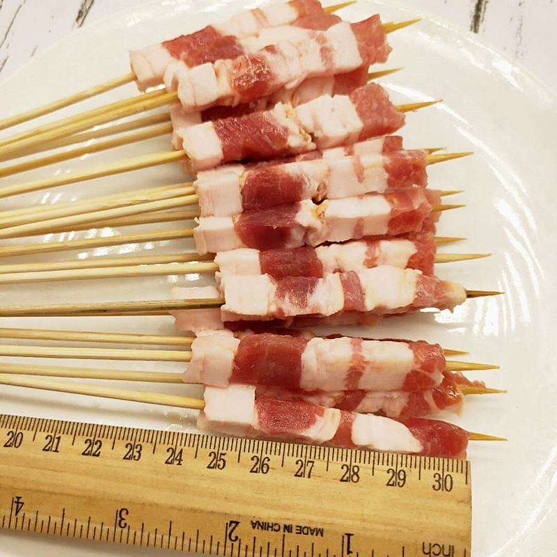 五花肉串猪肉串手把串小串肉条串肉块烧烤食材油炸小吃冷冻半