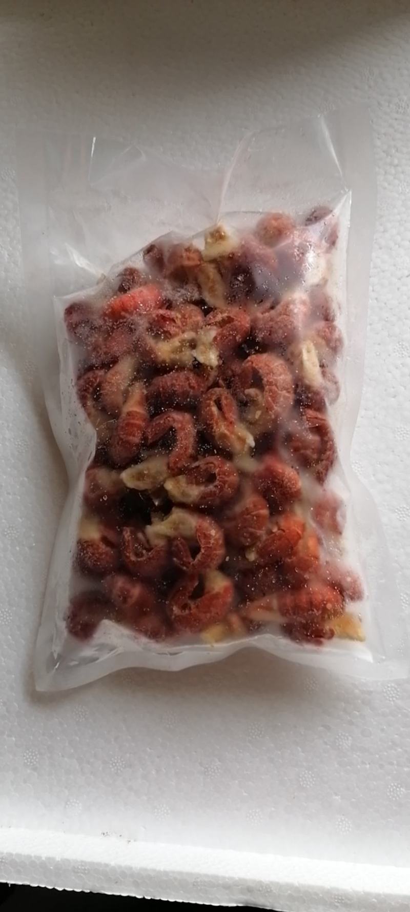单冻无冰衣一级龙虾尾，25吨，麻辣虾尾清水冻虾。
