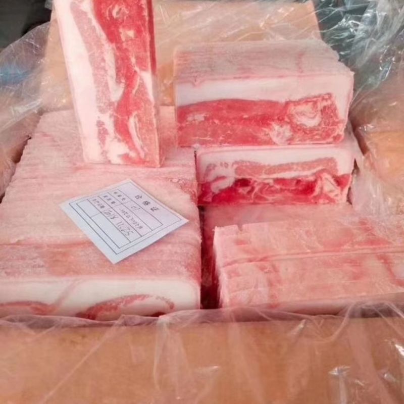 猪大肉片把子肉冷冻大肉块一箱20斤约100片包