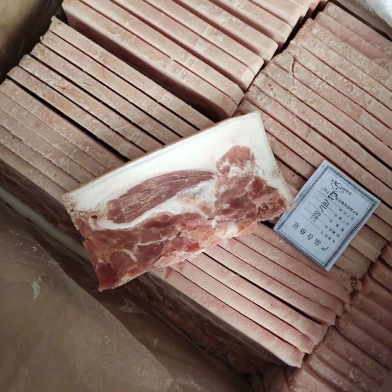 猪大肉片把子肉冷冻大肉块一箱20斤约100片包