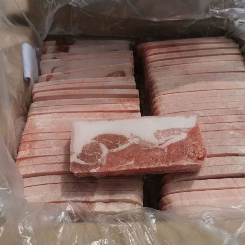 猪大肉片把子肉冷冻大肉块一箱20斤约100片包