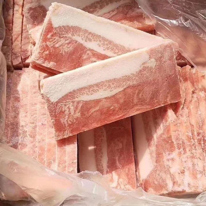 猪大肉片把子肉冷冻大肉块一箱20斤约100片包