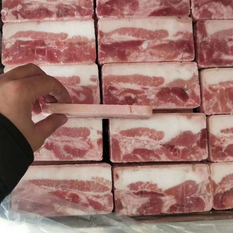 猪大肉片把子肉冷冻大肉块一箱20斤约100片包