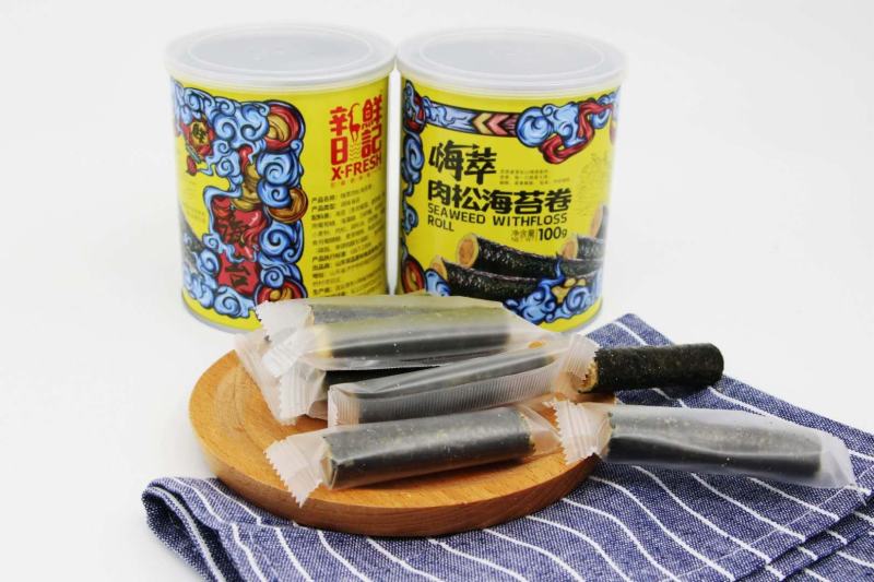 一件代发嗨萃肉松海苔蛋卷夹心脆儿童孕妇网红休闲零食即食