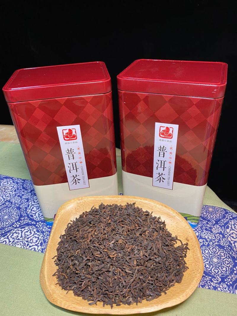 普洱熟茶特级散料500克特价:68元送茶盒一套厂家直