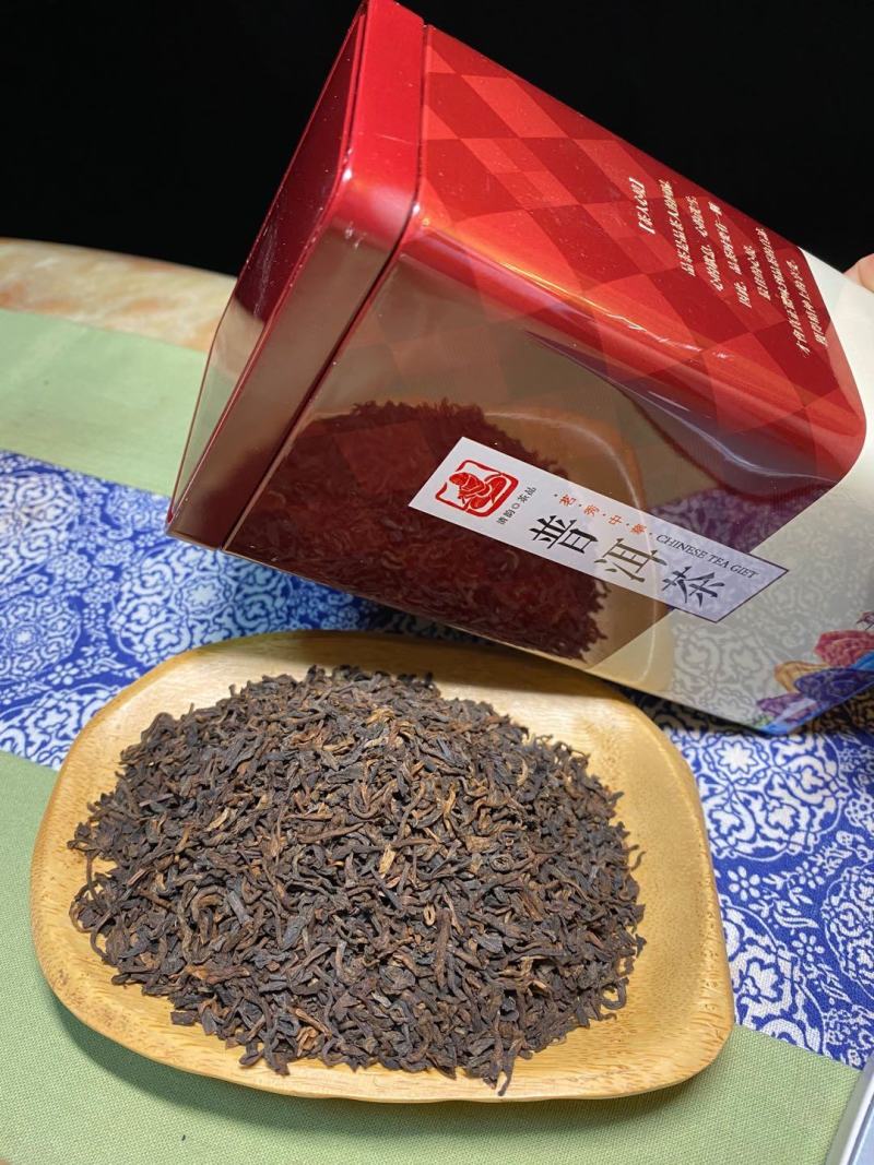 普洱熟茶特级散料500克特价:68元送茶盒一套厂家直