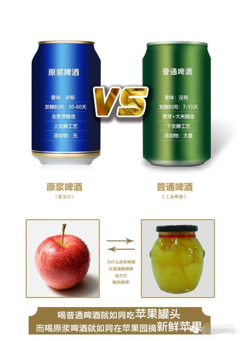 青岛蓝宝石原浆酵母型小麦白啤500ml*12罐一箱口