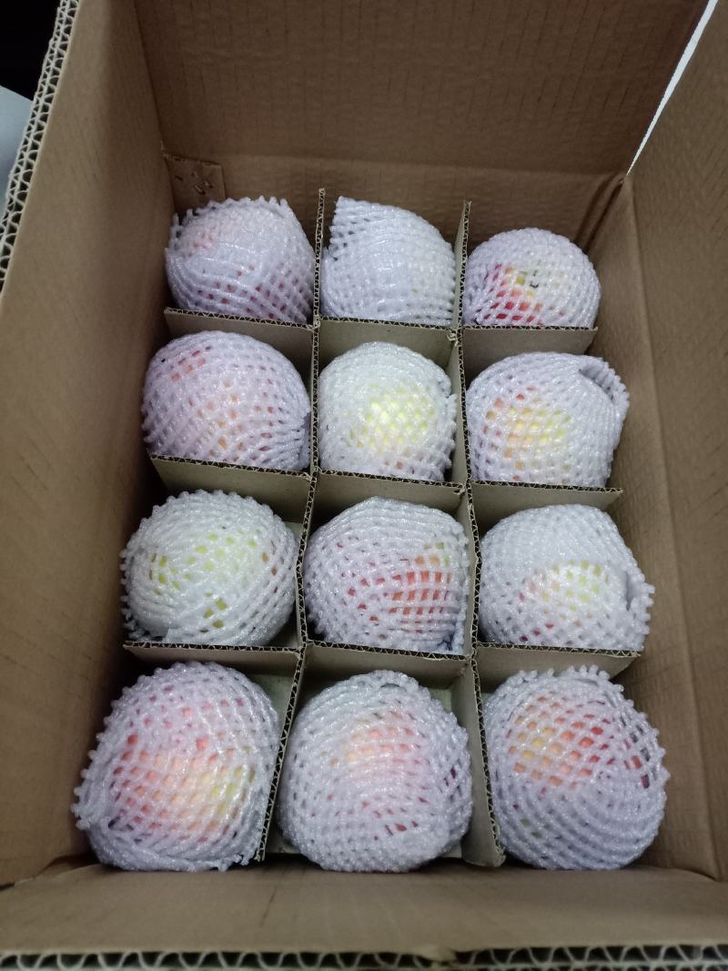 【包邮】精品万荣纸袋花冠苹果脆甜多汁颜色嫩红亮果园现摘现发