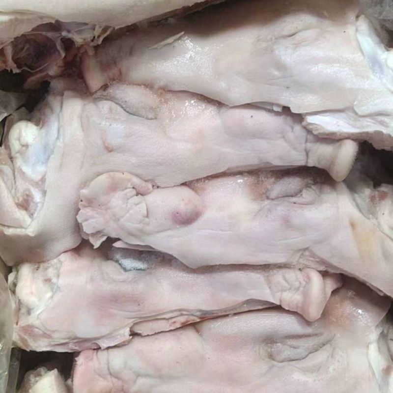 生猪头带骨猪头鲜冻去耳去舌劈半猪头带箱20斤