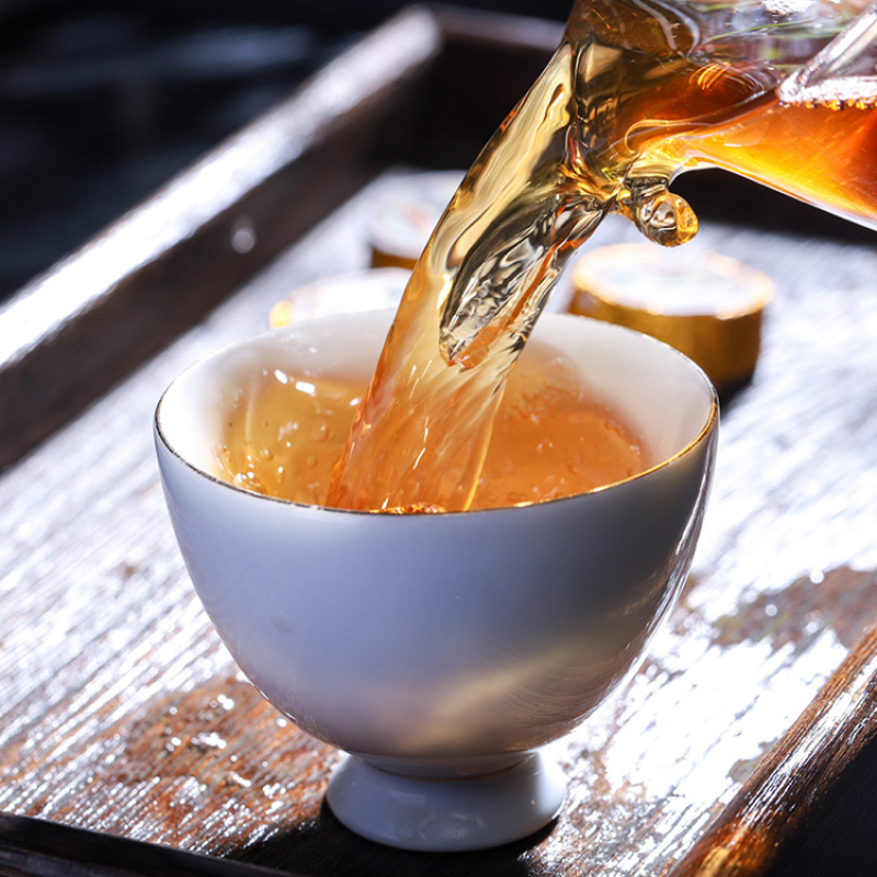 云南勐海糯米香迷你小沱茶小金砖普洱茶熟茶茶叶罐装500g