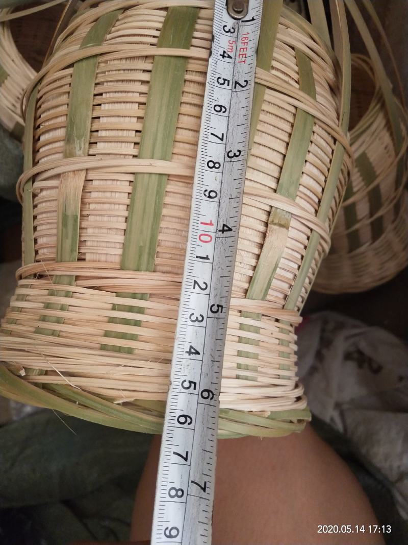 竹编吊篮手工竹制品花篮手提篮