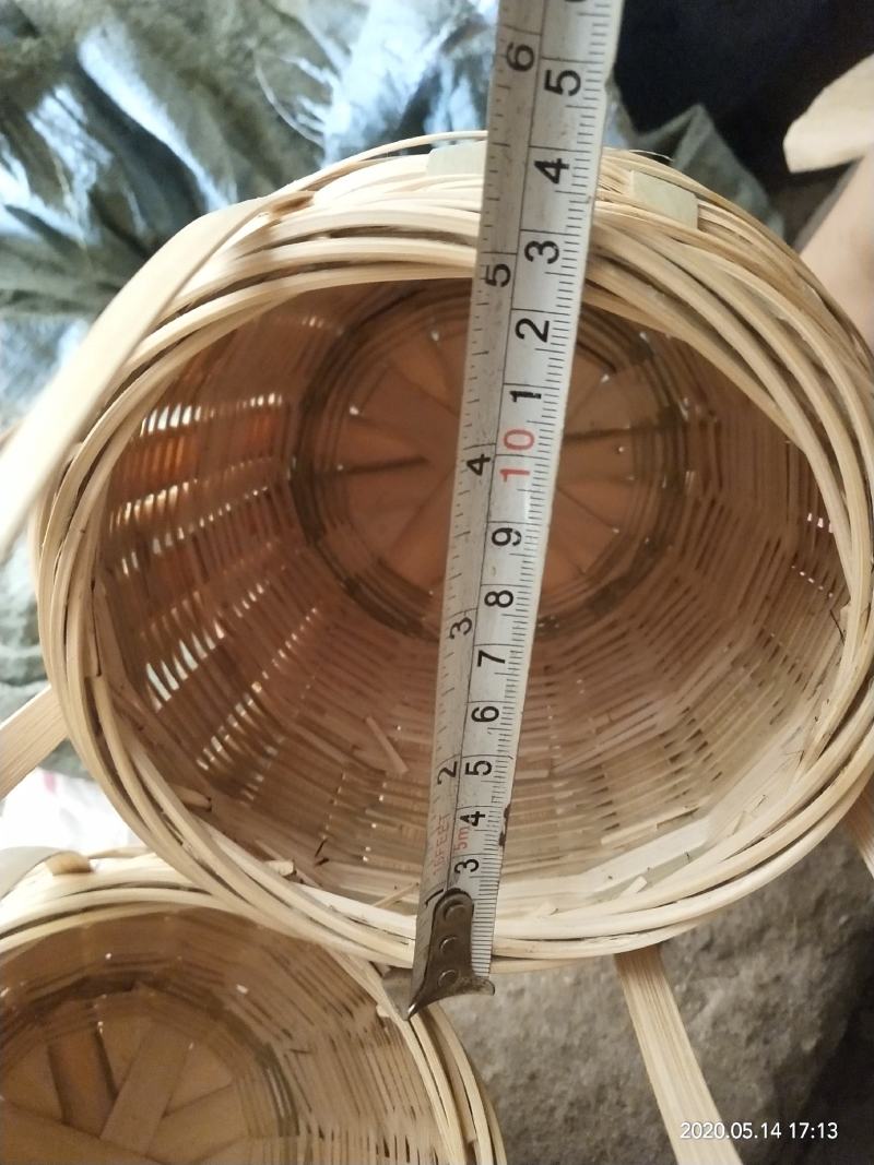 竹编吊篮手工竹制品花篮手提篮
