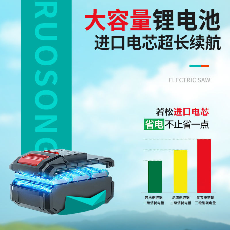 【包邮】电动修枝锯修枝机锂电池大功率无线可充电直销