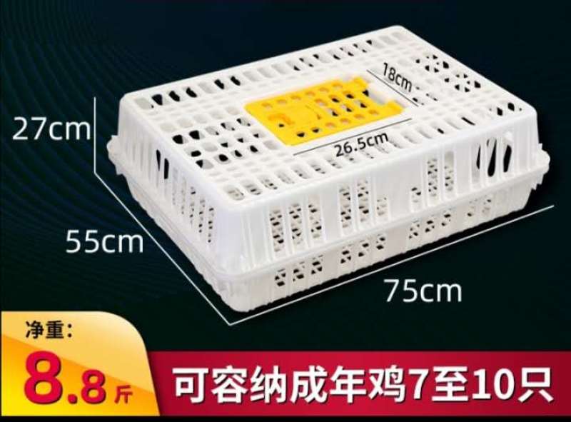 运输鸡笼加厚成鸡周转箱特大周筐鸭鹅鸽子笼家用鸡筐塑料