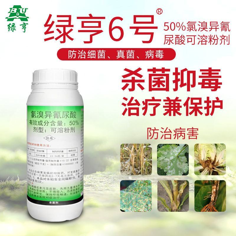 900克绿亨6号50%氯溴异氰尿酸真菌细菌病毒杀菌剂