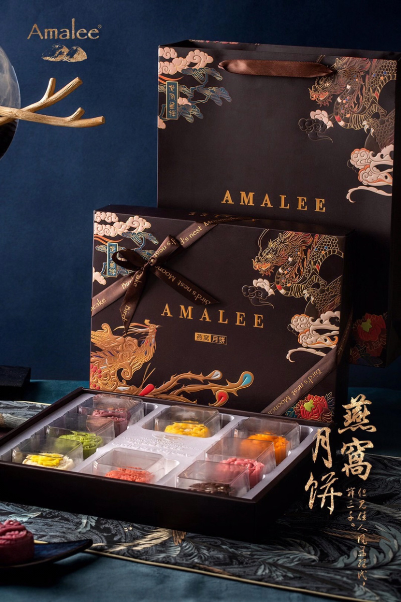艾玛琳燕窝月饼流心奶黄散装网红多口味中秋节礼盒装送礼