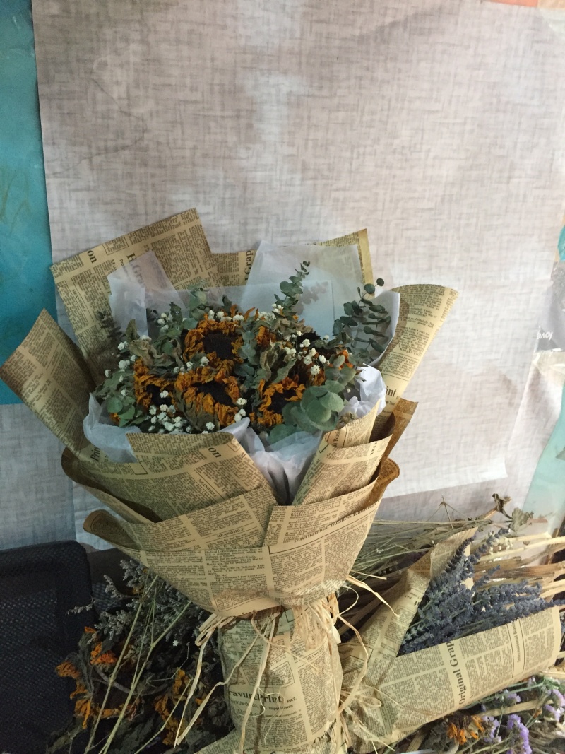 云南向日葵干花花束自然风干花艺