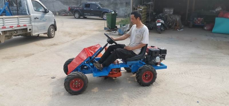 四轮带乘坐式壁障式割草机农用割草车荒草割草机草坪新式割草