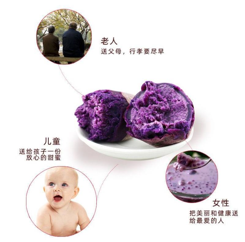 紫薯新鲜现挖现发紫薯软糯香甜紫薯花青素含量高紫薯包邮