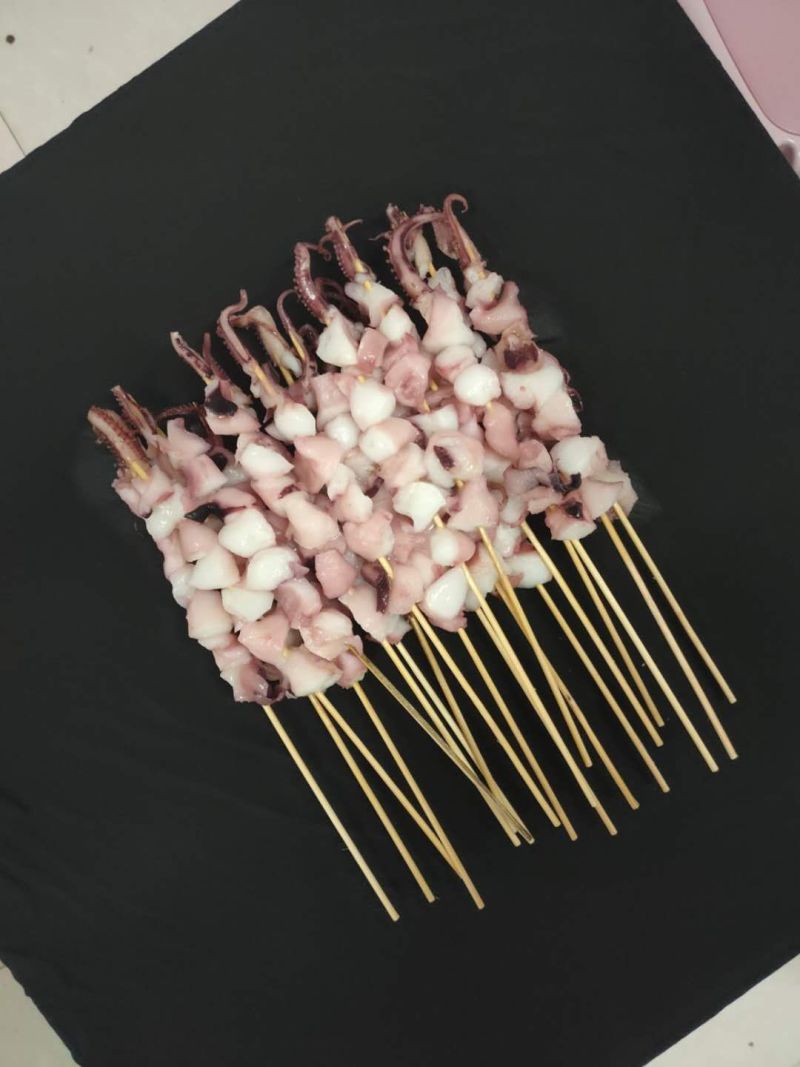 新鲜冷冻章鱼角粒串章鱼足章鱼脚八爪足龙珠串铁板烧烤商用