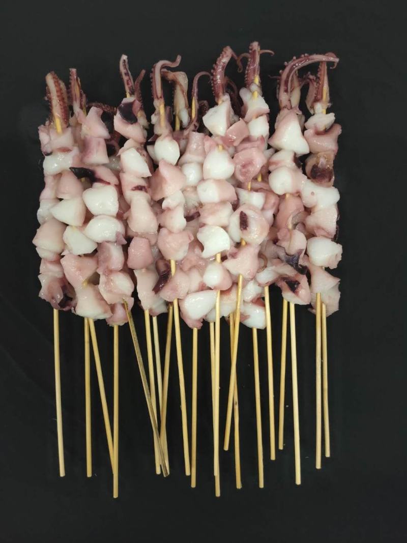 新鲜冷冻章鱼角粒串章鱼足章鱼脚八爪足龙珠串铁板烧烤商用