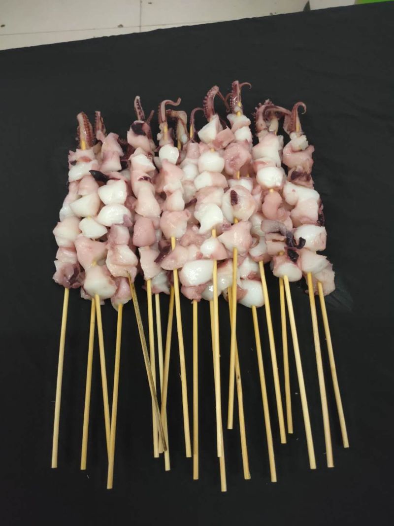 新鲜冷冻章鱼角粒串章鱼足章鱼脚八爪足龙珠串铁板烧烤商用