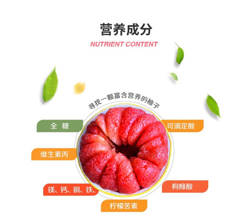 福建平和琯溪红心柚当季时令新鲜水果孕妇水果