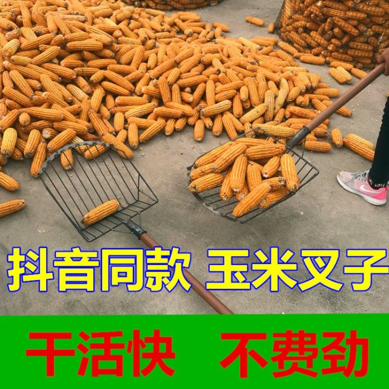 东北装玉米锹铁叉子抖音同款木柄铲玉米农用工具屯苞米棒子钢